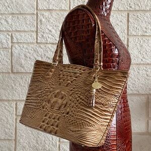 TOBACCO MELBOURNE MEDIUM ASHER TASSELED Brahmin Tote Bag